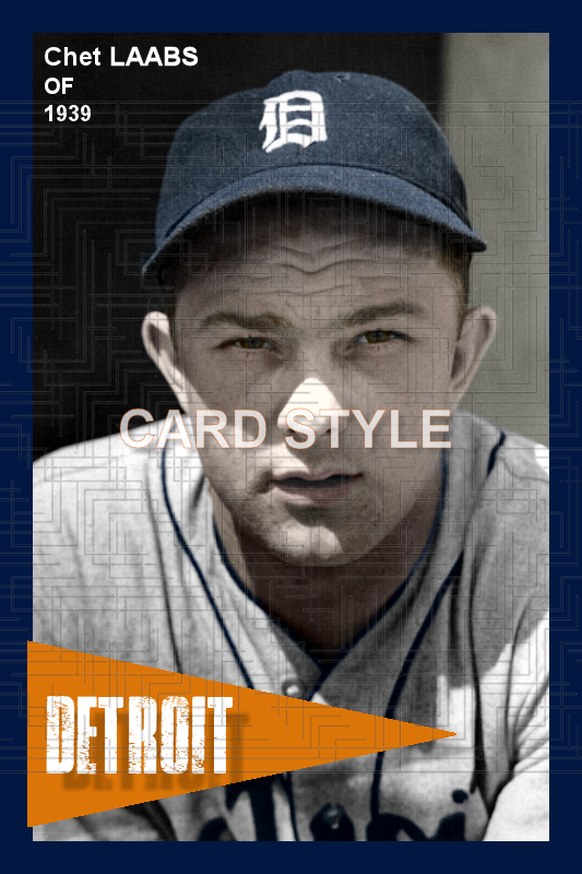 Chet Laabs - 1939 Detroit Tigers - choose a size & style
