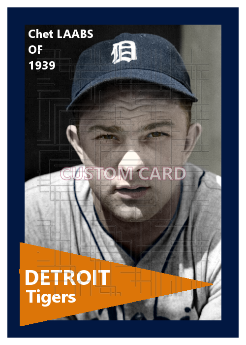 Chet Laabs - 1939 Detroit Tigers - choose a size & style