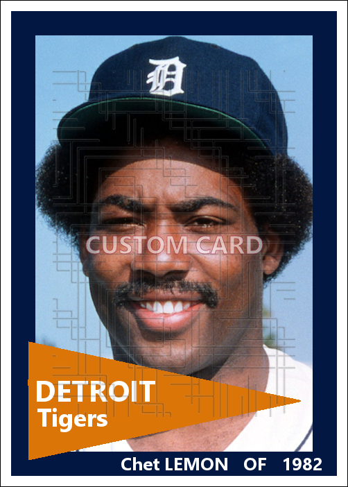 Chet Lemon - 1982 Detroit Tigers - choose a size & style