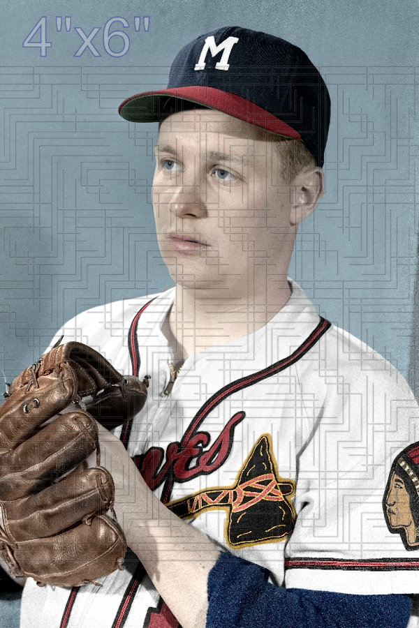 Chet Nichols - 1954-56 Milwaukee Braves - choose a size & style