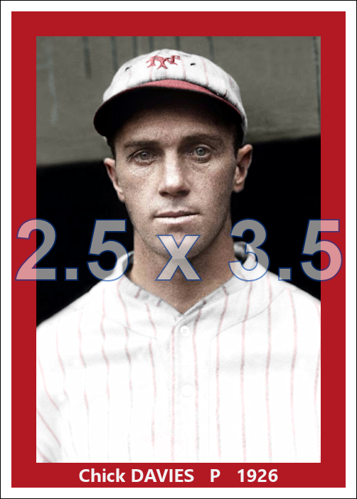 Chick Davies - 1926 New York Giants - choose a size & style