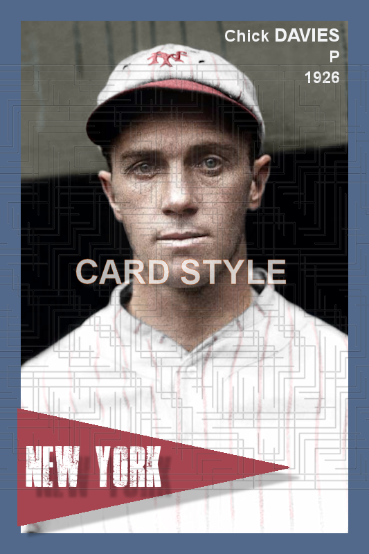 Chick Davies - 1926 New York Giants - choose a size & style