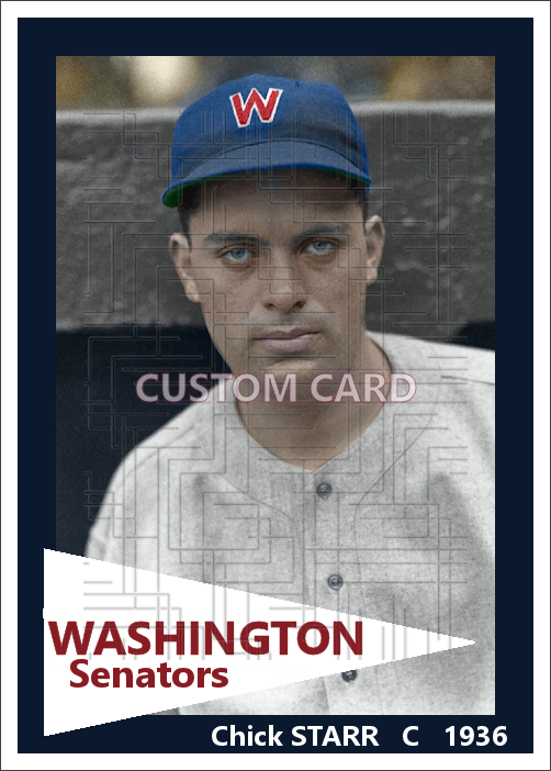Chick Starr - 1936 Washington Senators - choose a size & style