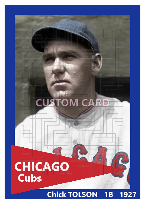 Chick Tolson - 1927 Chicago Cubs - choose a size & style