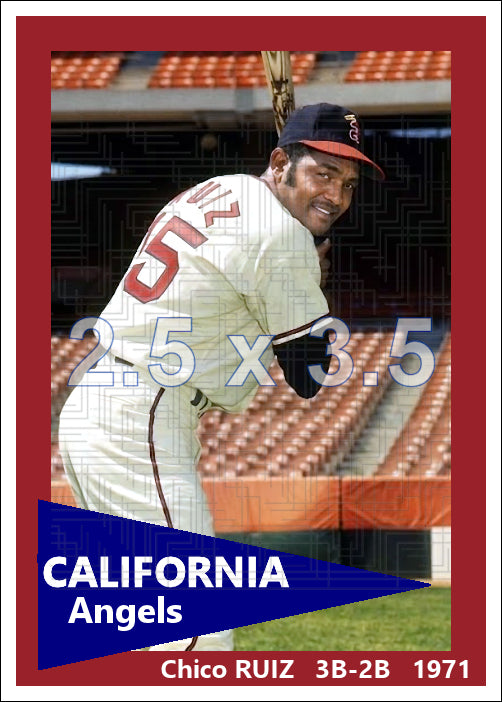 Chico Ruiz - 1971 California Angels - choose a size & style