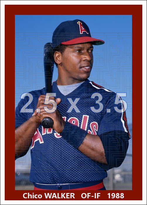 Chico Walker - 1988 California Angels - choose a size & style