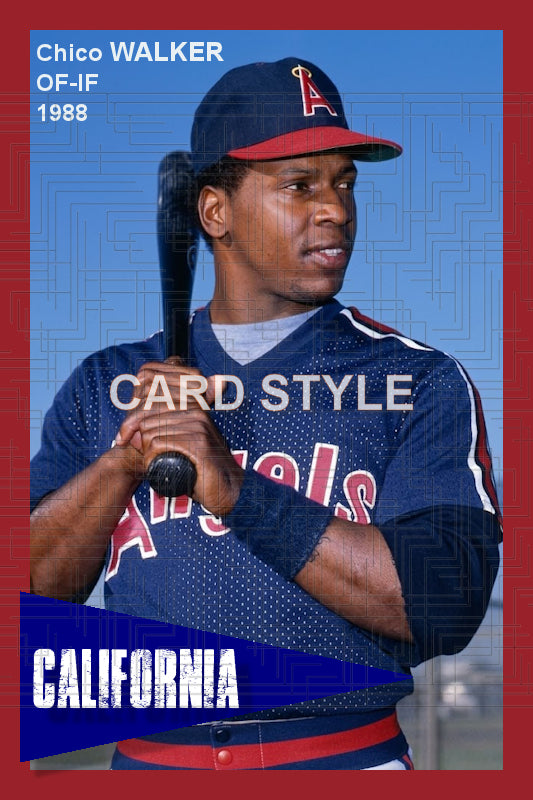 Chico Walker - 1988 California Angels - choose a size & style