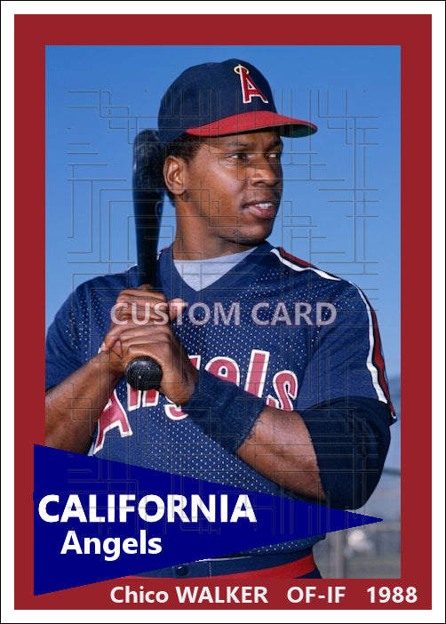 Chico Walker - 1988 California Angels - choose a size & style