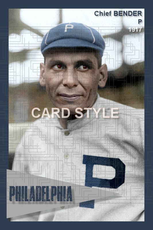 Chief Bender - 1917 Philadelphia Phillies - choose a size & style
