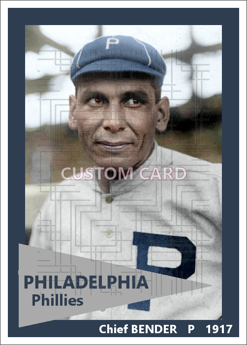 Chief Bender - 1917 Philadelphia Phillies - choose a size & style