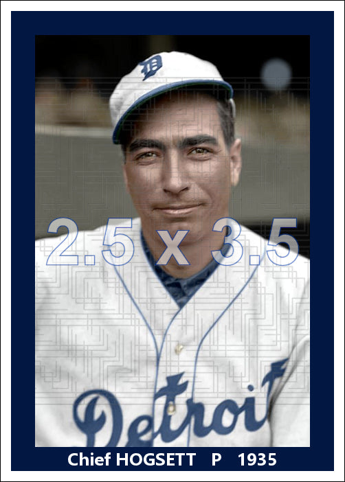 Chief Hogsett - 1935 Detroit Tigers - pose A - choose a size & style
