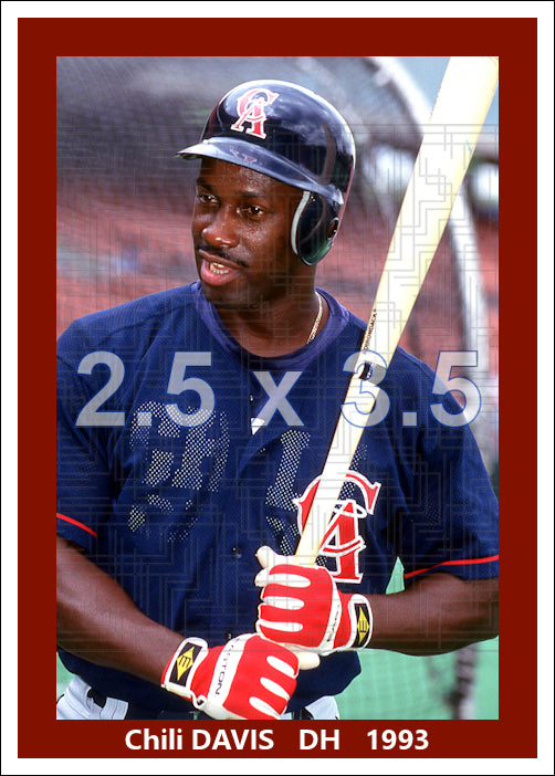 Chili Davis - 1993 California Angels - choose a size & style
