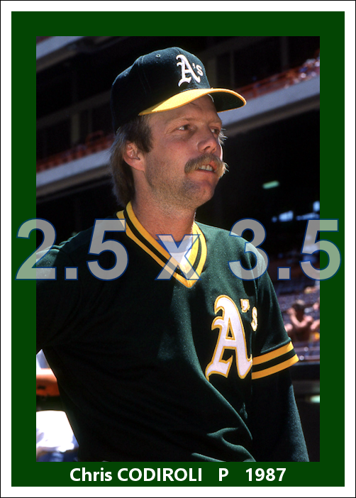 Chris Codiroli - 1987 Oakland Athletics - choose a size & style