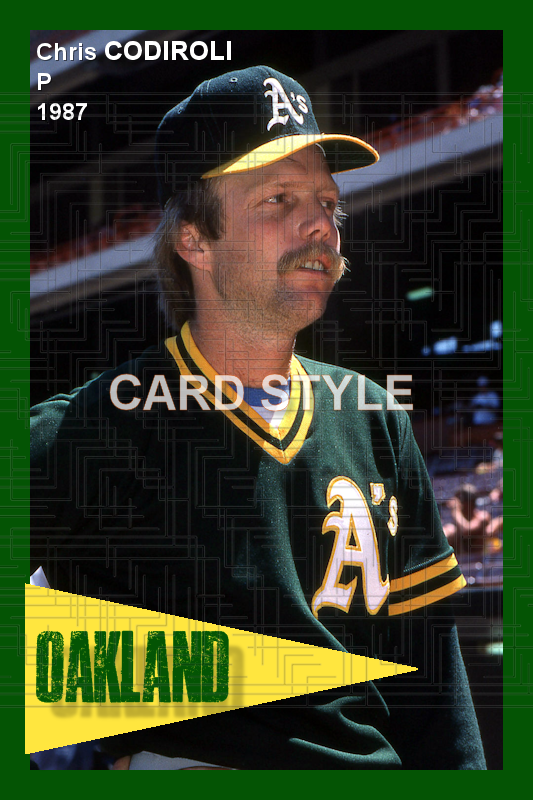 Chris Codiroli - 1987 Oakland Athletics - choose a size & style