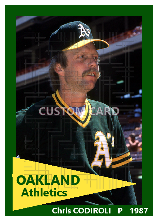 Chris Codiroli - 1987 Oakland Athletics - choose a size & style