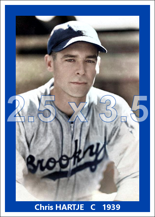 Chris Hartje - 1939 Brooklyn Dodgers - choose a size & style