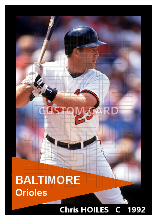 Chris Hoiles - 1992 Baltimore Orioles - choose a size & style