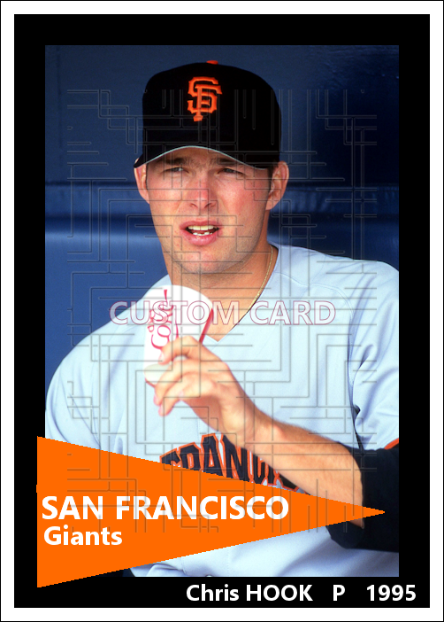 Chris Hook - 1995 San Francisco Giants - choose a size & style