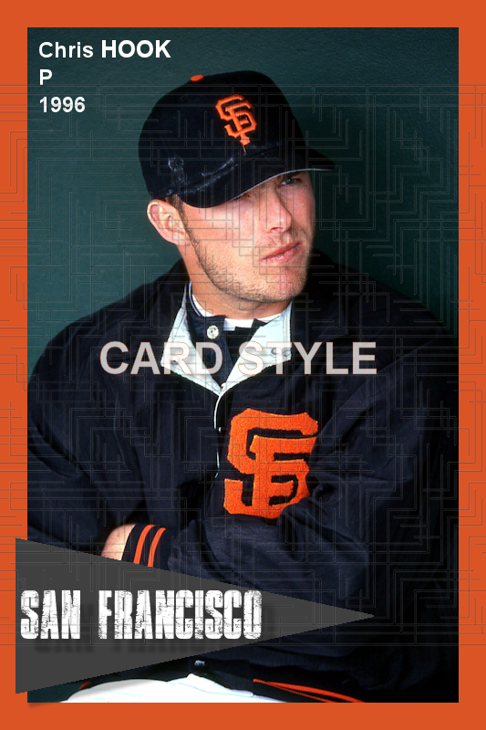 Chris Hook - 1996 San Francisco Giants - choose a size & style