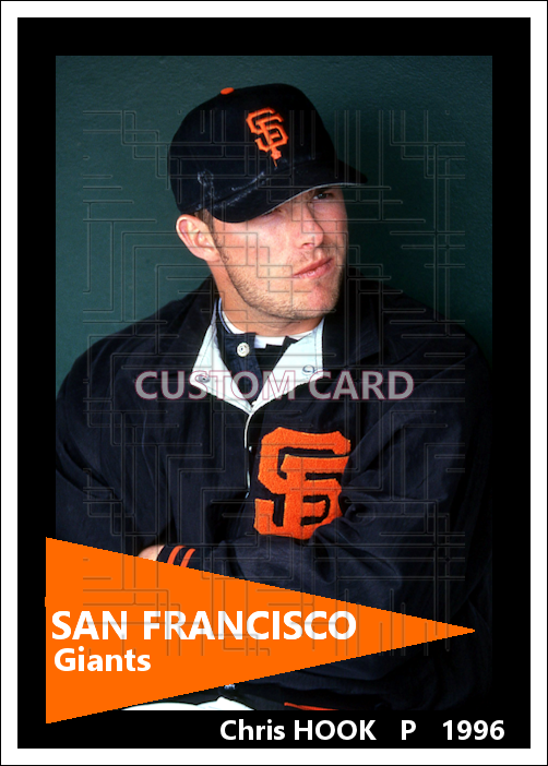 Chris Hook - 1996 San Francisco Giants - choose a size & style