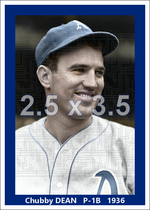 Chubby Dean - 1936 Philadelphia Athletics - choose a size & style