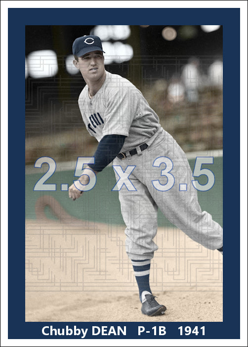 Chubby Dean - 1941 Cleveland Indians - choose a size & style
