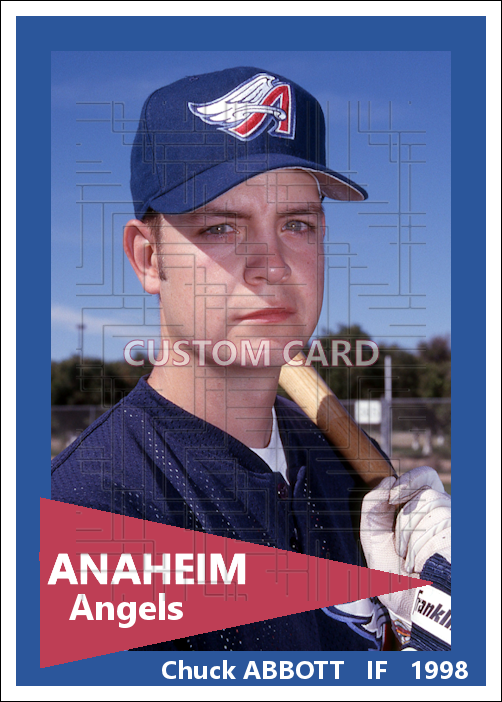 Chuck Abbott - 1998 Anaheim Angels - choose a size & style