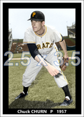Chuck Churn - 1957 Pittsburgh Pirates - choose a size & style