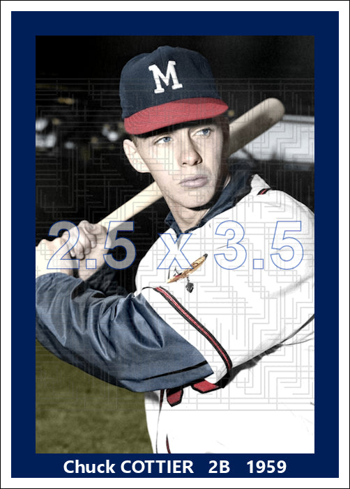 Chuck Cottier - 1959 Milwaukee Braves - choose a size & style