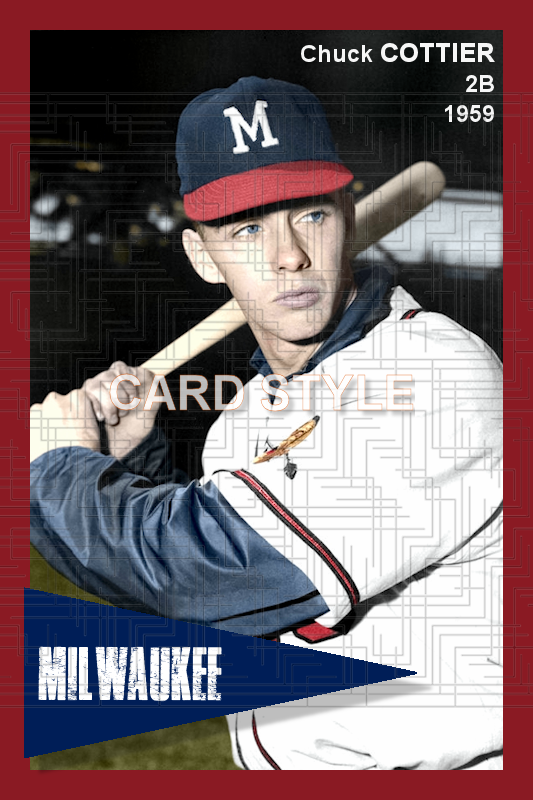 Chuck Cottier - 1959 Milwaukee Braves - choose a size & style