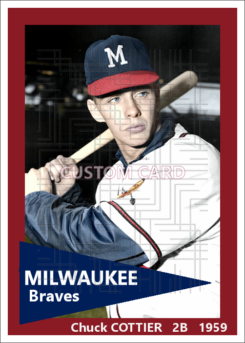 Chuck Cottier - 1959 Milwaukee Braves - choose a size & style