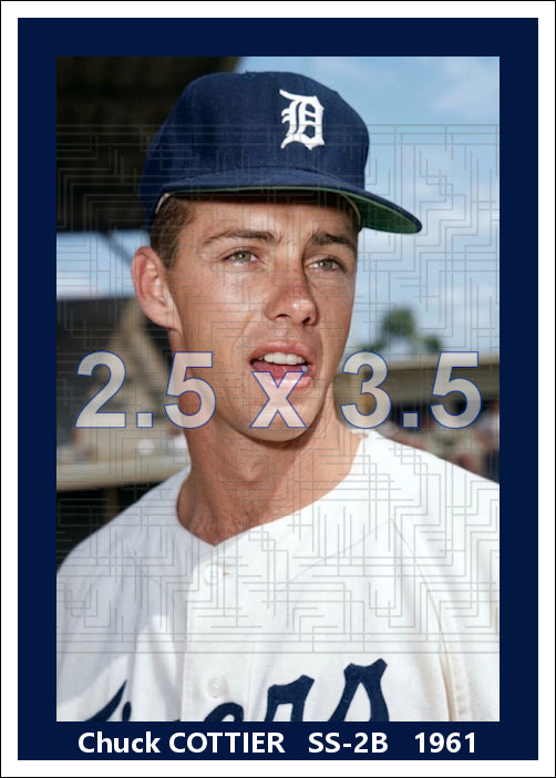 Chuck Cottier - 1961 Detroit Tigers - choose a size & style