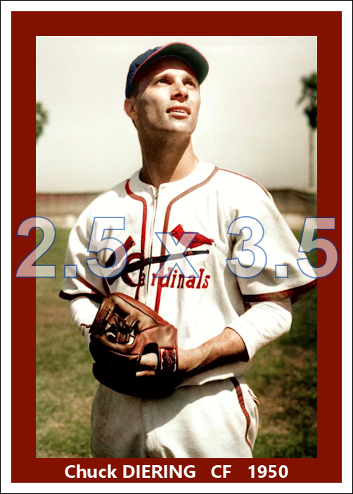 Chuck Diering - 1950 St. Louis Cardinals - choose a size & style