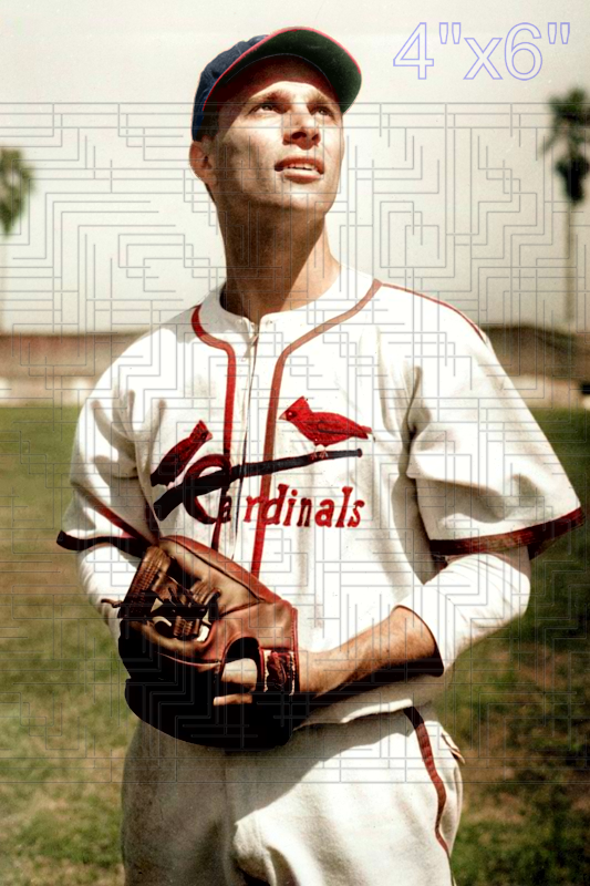 Chuck Diering - 1950 St. Louis Cardinals - choose a size & style