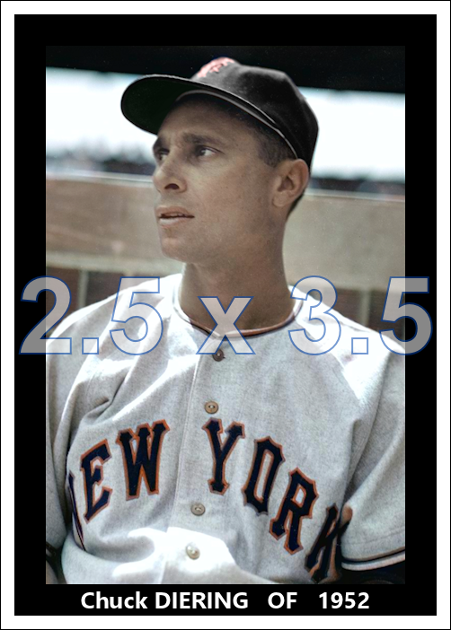 Chuck Diering - 1952 New York Giants - choose a size & style