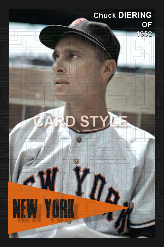 Chuck Diering - 1952 New York Giants - choose a size & style