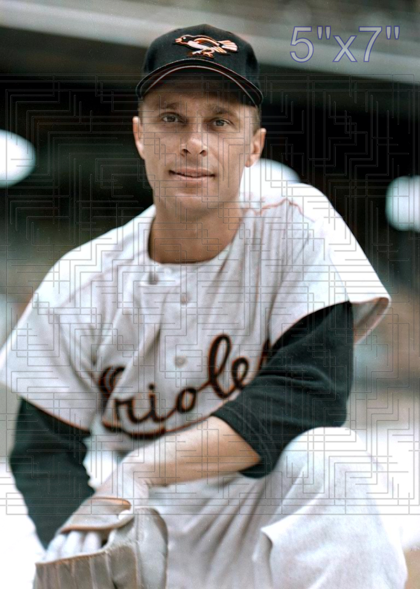 Chuck Diering - 1954 Baltimore Orioles - choose a size & style