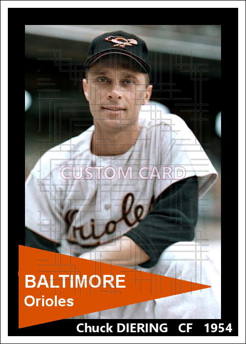 Chuck Diering - 1954 Baltimore Orioles - choose a size & style