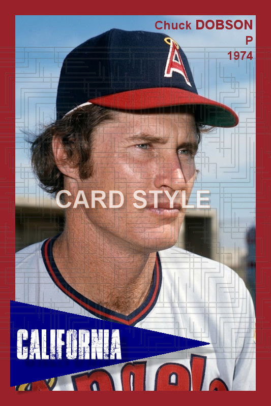 Chuck Dobson - 1974 California Angels - choose a size & style