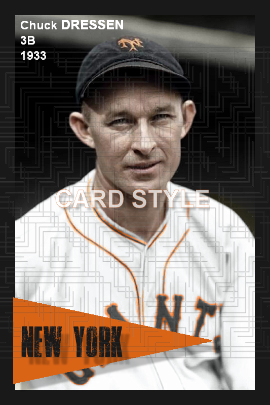 Chuck Dressen - 1933 New York Giants - choose a size & style