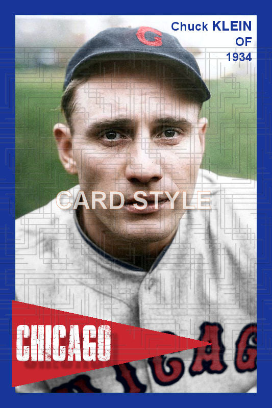 Chuck Klein - 1934 Chicago Cubs - choose a size & style