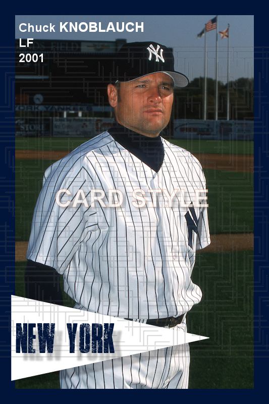 Chuck Knoblauch - 2001 New York Yankees - choose a size & style