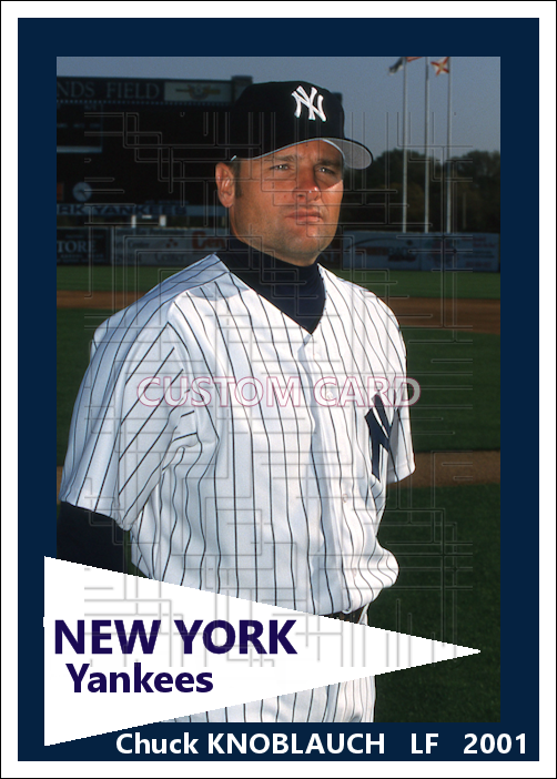 Chuck Knoblauch - 2001 New York Yankees - choose a size & style