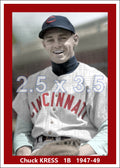 Chuck Kress - 1947-49 Cincinnati Reds - choose a size & style
