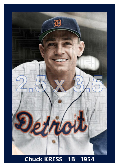 Chuck Kress - 1954 Detroit Tigers - choose a size & style