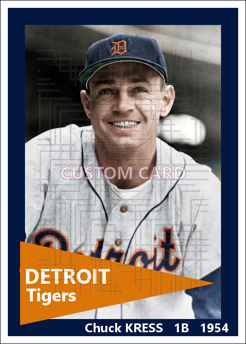 Chuck Kress - 1954 Detroit Tigers - choose a size & style