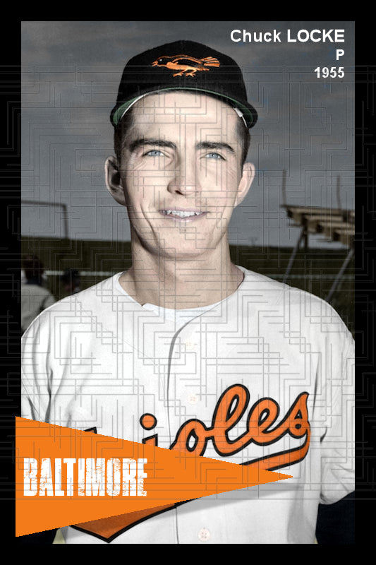 Chuck Locke - 1955 Baltimore Orioles - choose a size & style