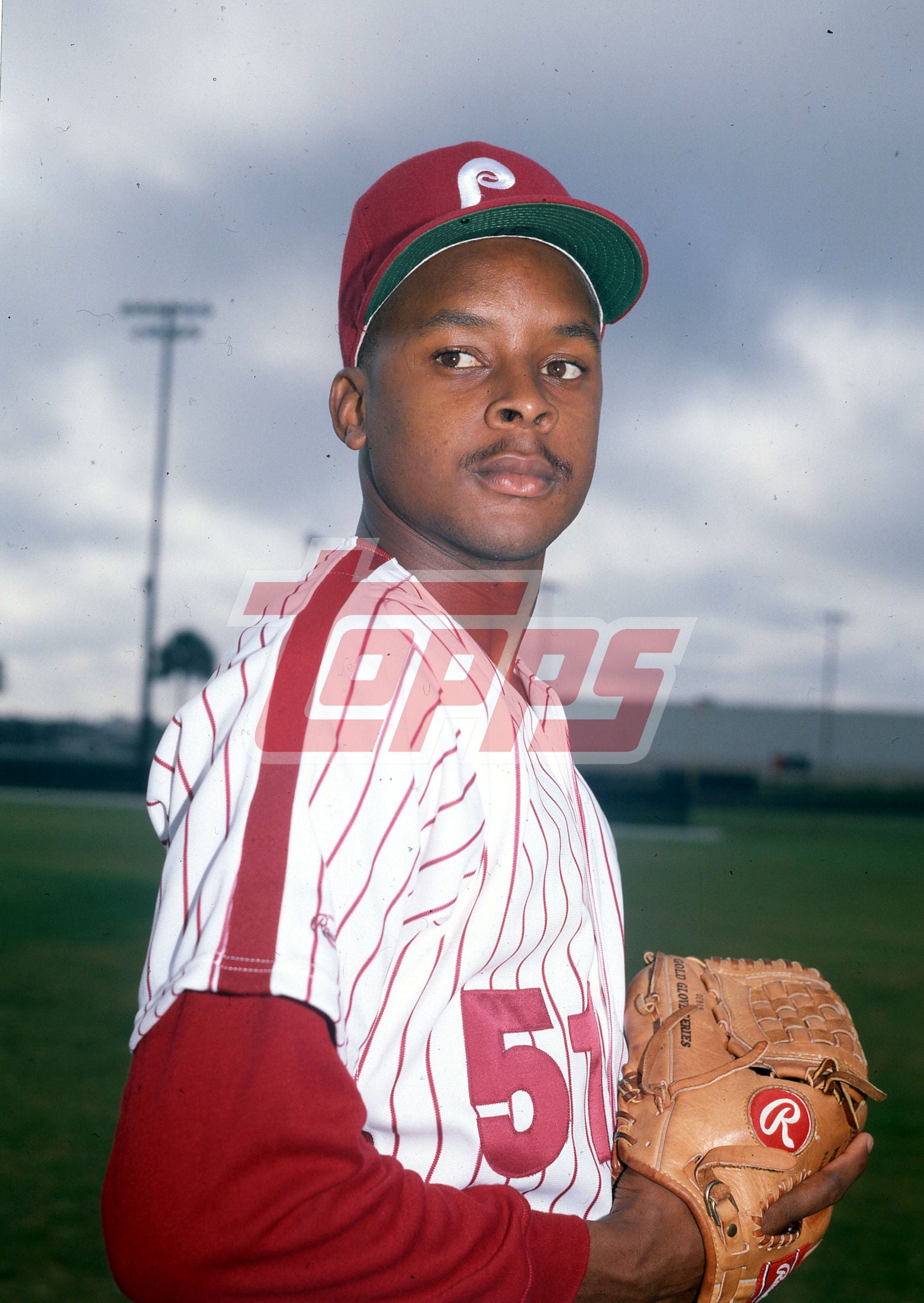 Chuck McElroy - 1989 Philadelphia Phillies - original ToppsVault medium format color transparency