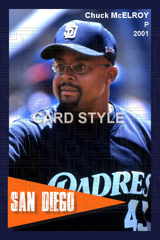 Chuck McElroy - 2001 San Diego Padres - choose a size & style