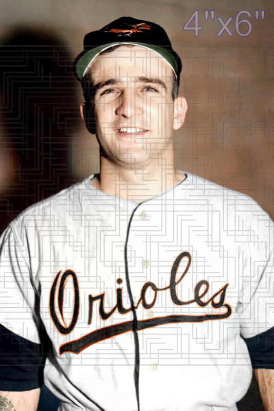 Chuck Oertel - 1958 Baltimore Orioles - choose a size & style